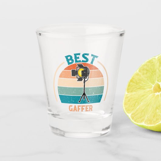 Beste Gaffer - Retro Style Shot Glass Shot Glas (Voorkant)