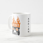 Beste Gamer Controller Typografie Gaming Koffiemok (Voorkant links)