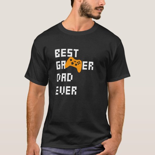 Beste gamer papa ooit grappig gaming papa t-shirt (Voorkant)