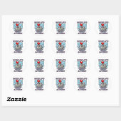 Beste gamer retro logo ter wereld ronde sticker (Vel)