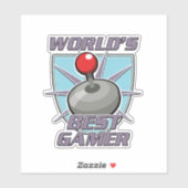 Beste gamer retro logo ter wereld sticker (Vel)