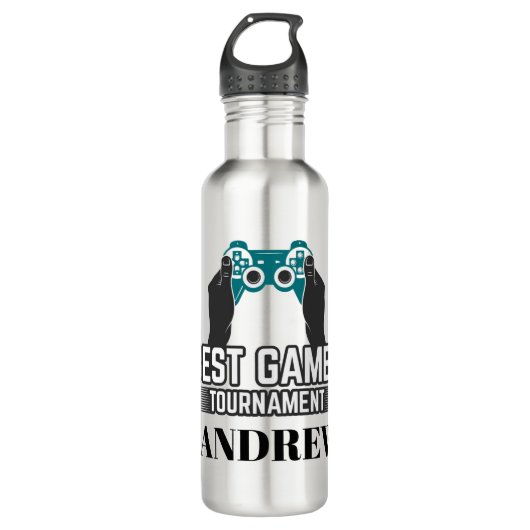 Beste gamer roestvrijstalen waterflesje waterfles  (Voorkant)