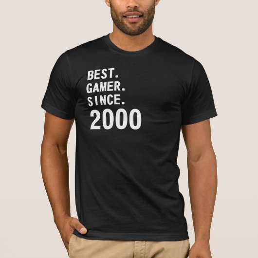 BESTE GAMER SINDS 2000 T-SHIRT (Voorkant)