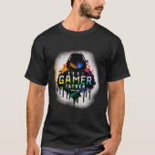 Beste Gamer Vader Sinds Aangepaste Tekst Graffiti  T-shirt (Voorkant)