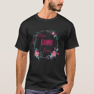 Beste Gammy Ooit met Roze Bloemige Fun Tante Oma  T-shirt