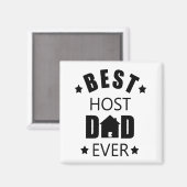 Beste gastheer vader ooit gelukkige vaders dag cad magneet (Voorkant / Achterkant)