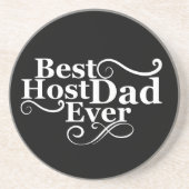 Beste gastheer vader ooit gelukkige vaders dag cad zandsteen onderzetter (Voorkant)