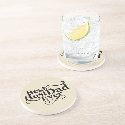 Beste gastheer vader ooit gelukkige vaders dag cad zandsteen onderzetter (Zijkant)