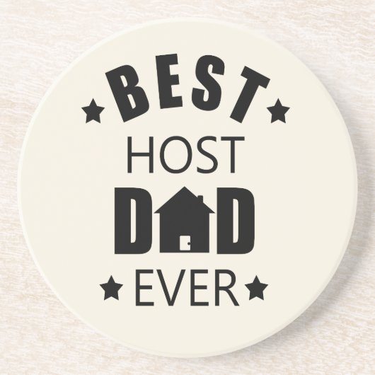 Beste gastheer vader ooit gelukkige vaders dag cad zandsteen onderzetter (Voorkant)