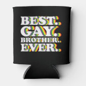 Beste Gay Brother Ooit Familie LGBTQ Pride Rainbow Blikjeskoeler (Voorkant)