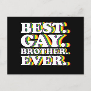 Beste Gay Brother Ooit Familie LGBTQ Pride Rainbow Briefkaart