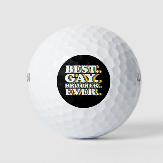 Beste Gay Brother Ooit Familie LGBTQ Pride Rainbow Golfballen (Voorkant)