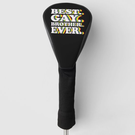 Beste Gay Brother Ooit Familie LGBTQ Pride Rainbow Golfheadcover (Voorkant)