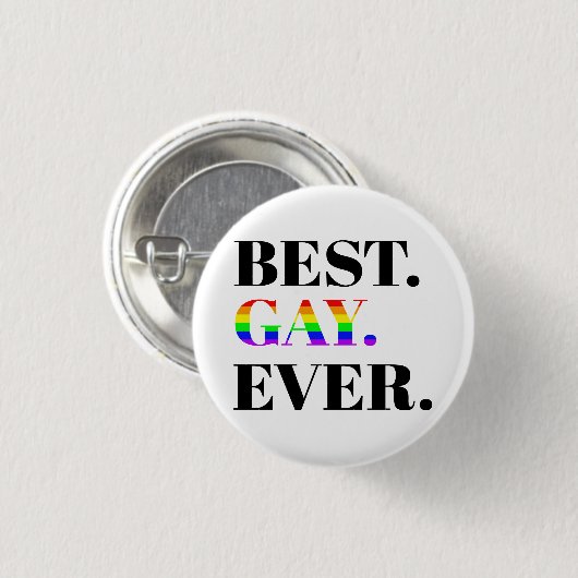 Beste Gay Ever MLM Pride Ronde Button 3,2 Cm (Voorkant /achterkant)