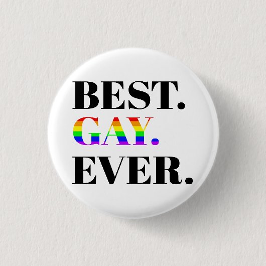 Beste Gay Ever MLM Pride Ronde Button 3,2 Cm (Voorkant)