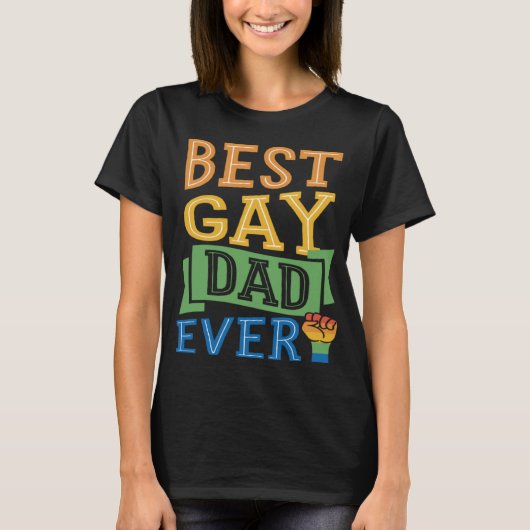 Beste Gay Pa Ooit Leuke Gay Pride van Son Daughte T-shirt (Voorkant)