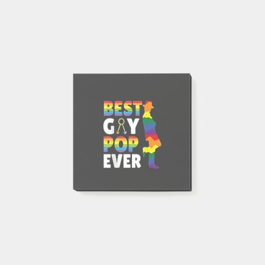 Beste Gay Pop Ooit LHBT Pride Maand Opa Pap Post-it® Notes (Voorkant)