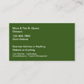 Beste gazon en grondbewaring Visitekaartjes (Achterkant)