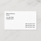 Beste gazon en landschapsarchitectuur Visitekaartj Visitekaartje (Achterkant)