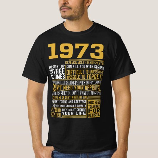 Beste geboren in 1973 Feiten voor Mannen, vrouwen, T-shirt (Voorkant)
