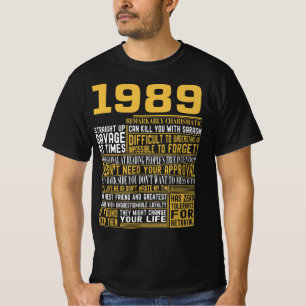 Beste geboren in 1989 Feiten voor Mannen, vrouwen, T-shirt