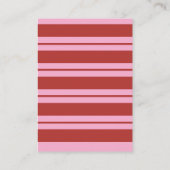 Beste Geheime Kerstman cadeau Cabana Roze Streep P Informatiekaartje (Achterkant)