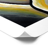 Beste Gele Roos Abstracte Moderne Kunst Bloem Poster (Hoek)