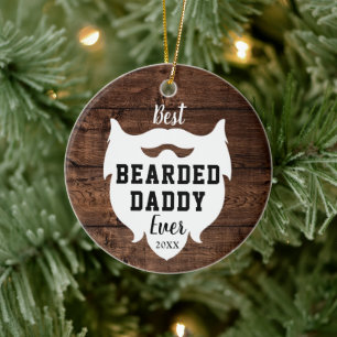 Beste gemaskerde papa ooit gepersonaliseerde boerd keramisch ornament