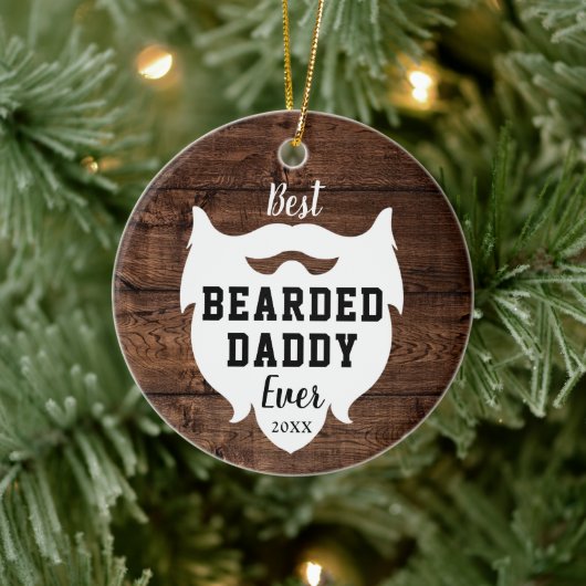 Beste gemaskerde papa ooit gepersonaliseerde boerd keramisch ornament (Boom)