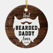 Beste gemaskerde papa ooit gepersonaliseerde boerd keramisch ornament (Voorkant)