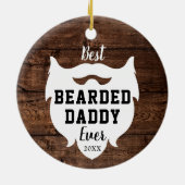 Beste gemaskerde papa ooit gepersonaliseerde boerd keramisch ornament (Achterkant)