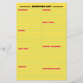 Beste georganiseerde 2-zijdige winkellijst flyer