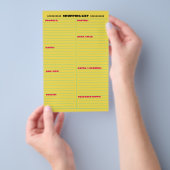 Beste georganiseerde 2-zijdige winkellijst flyer (Hand)