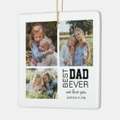 Beste gepersonaliseerde foto's van papa keramisch ornament (Links)