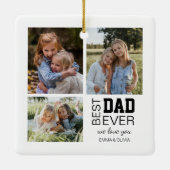 Beste gepersonaliseerde foto's van papa keramisch ornament (Achterkant)