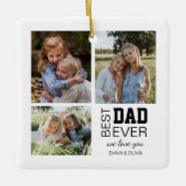 Beste gepersonaliseerde foto's van papa keramisch ornament (Voorkant)