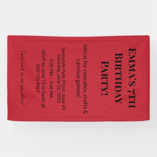 Beste gepersonaliseerde naam & leeftijd | Kleurrij Spandoek (Horizontaal)