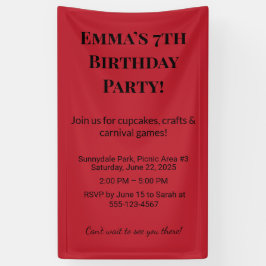 Beste gepersonaliseerde naam & leeftijd | Kleurrij Spandoek