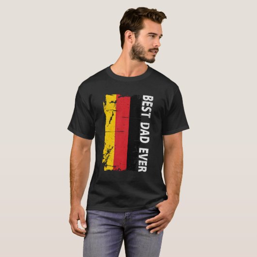 Beste Ger Dad ooit Vaderdag Gery Flag Daddy T-shirt (Voorkant volledig)