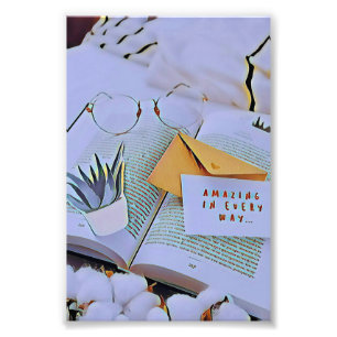 Beste geschenk voor het boekenliefje foto afdruk