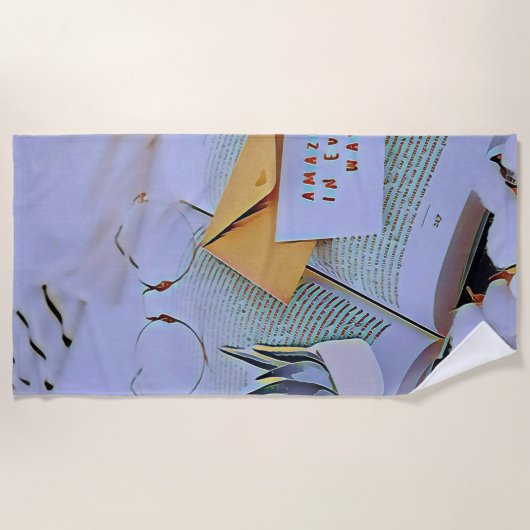 Beste geschenk voor het boekenliefje strandlaken (Voorkant)