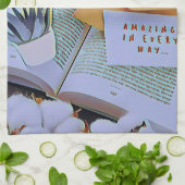 Beste geschenk voor het boekenliefje theedoek (Gevouwen)