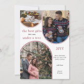 Beste geschenken 3 boog foto moderne kerst zwanger feestdagenkaart (Voorkant)