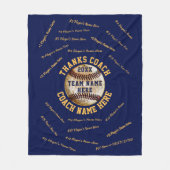 Beste geschenken voor baseball coaches aan het ein fleece deken (Voorkant)