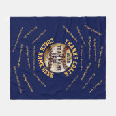 Beste geschenken voor baseball coaches aan het ein fleece deken (Voorkant (Horizontaal))