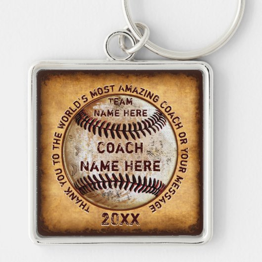 Beste geschenken voor baseballcoaches aan het eind sleutelhanger (Voorkant)