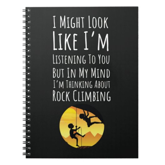 Beste geschenken voor bergbeklimmers klimsport notitieboek (Voorkant)