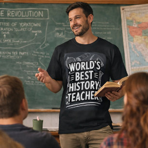 Beste Geschiedenis Leraar Schoolbord Ontwerp T-shirt