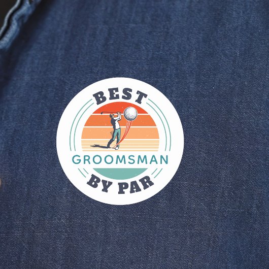 Beste Getuige Van De Bruidegom Door Par Custom Ret Ronde Sticker