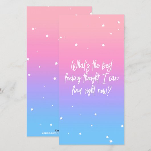 Beste gevoel door pastel gradiënt Bladwijzer Kaart (Voorkant / Achterkant)